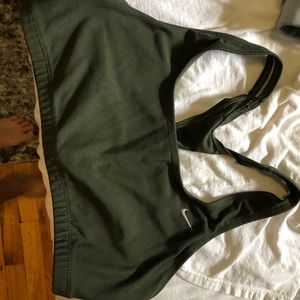 Olive green Nike sports bra